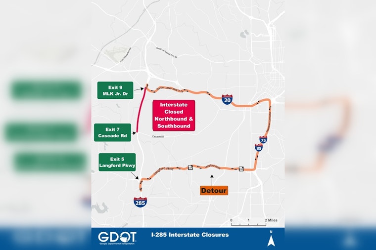 Traffic Apocalypse: I-285 Shuts Down On Atlanta’s Westside All Weekend