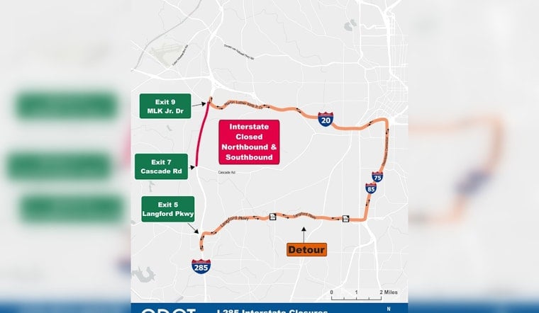 Traffic Apocalypse: I-285 Shuts Down On Atlanta’s Westside All Weekend