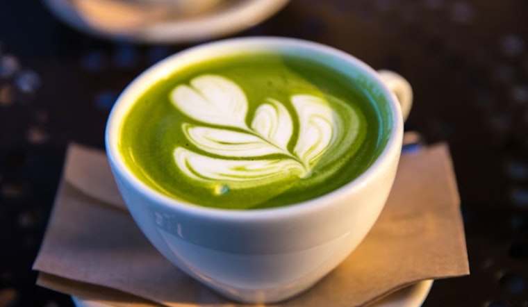 West End Crowds Swarm Tiny Matcha Mill Grinding Oregon-Grown Tea