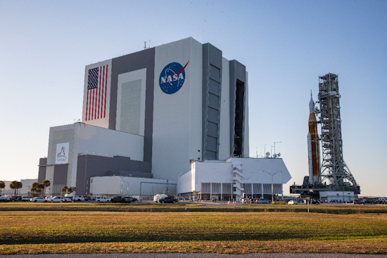 Artemis Moonshot Heats Up As Giant Rocket Boosters Rumble Into Kennedy