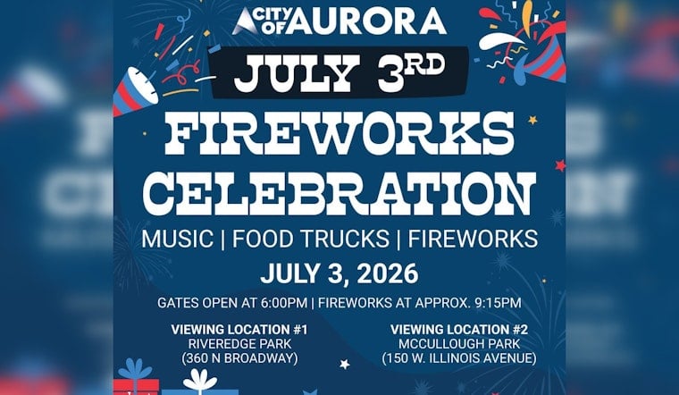 Aurora Riverfront Ready to Blow Up With July 3 Fireworks Bash