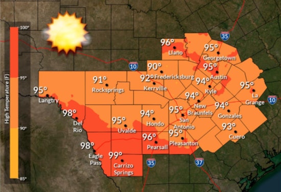 Austin Braces For Hot Week With Highs Near 96°F, Heat Index Over 100