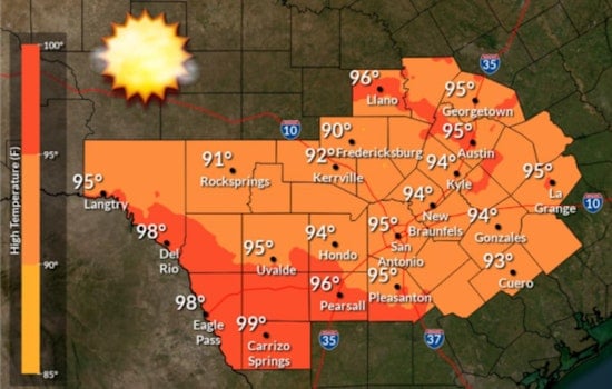 Austin Braces For Hot Week With Highs Near 96°F, Heat Index Over 100