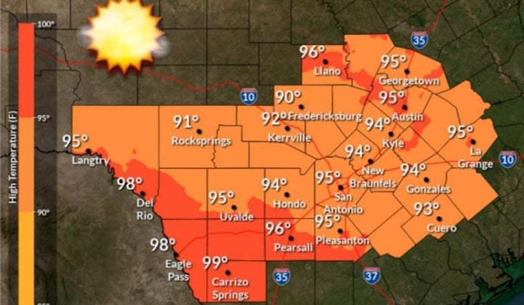 Austin Braces For Hot Week With Highs Near 96°F, Heat Index Over 100