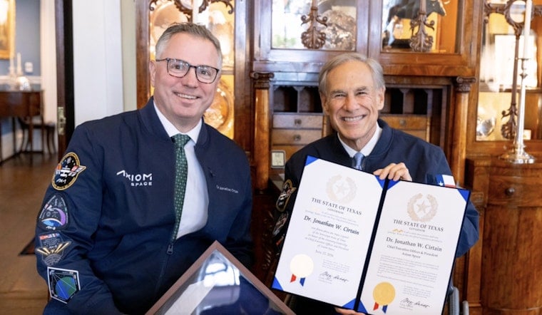 Axiom Space Plants Legal Flag In Texas As Abbott Hails Houston Liftoff