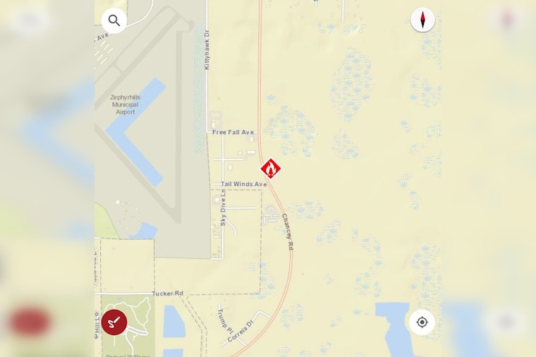 Brush Blaze Near Zephyrhills Airport Sends Fire Crews Racing To Skydive Lanes