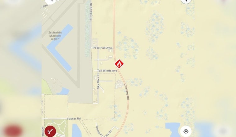 Brush Blaze Near Zephyrhills Airport Sends Fire Crews Racing To Skydive Lanes