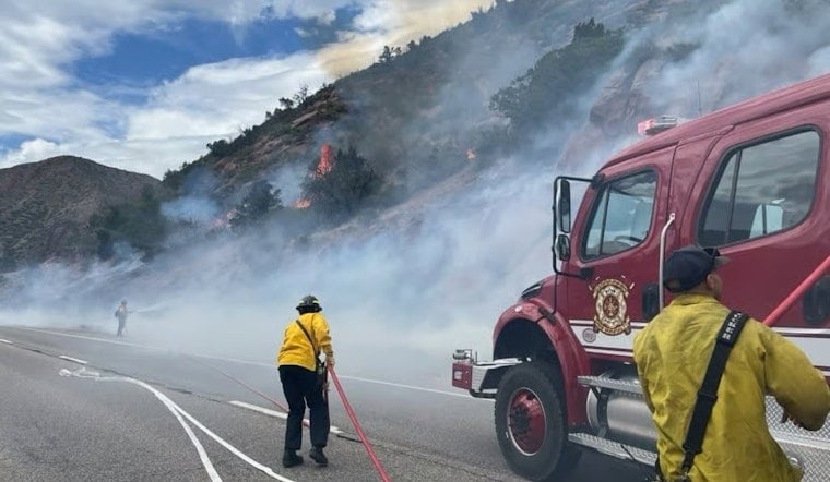 Brush Fire In Treacherous Glenwood Canyon Brings I-70 To A Standstill