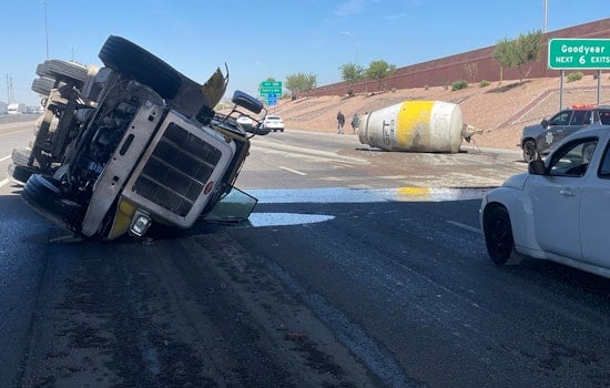 Cement Chaos On Loop 101 As Overturned Mixer Cripples Phoenix Commute