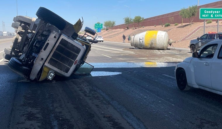 Cement Chaos On Loop 101 As Overturned Mixer Cripples Phoenix Commute