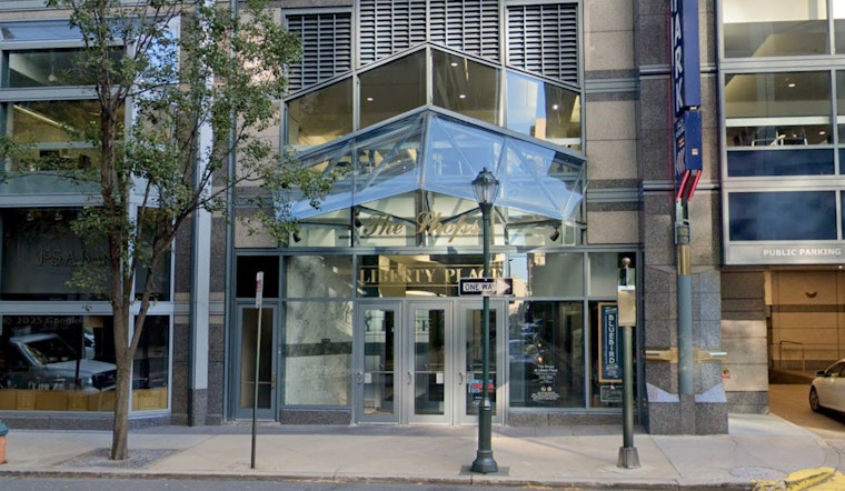 Center City SUV Smash Sends Street Sign Flying Into Liberty Place Lobby