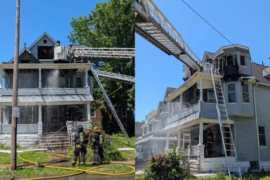 Cleveland Firefighters Pull 15 People And 4 Pets From Burning Home In Noon Drama