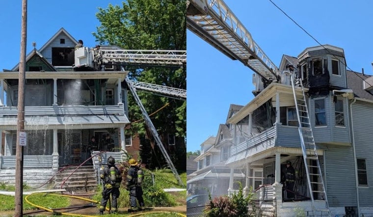 Cleveland Firefighters Pull 15 People And 4 Pets From Burning Home In Noon Drama