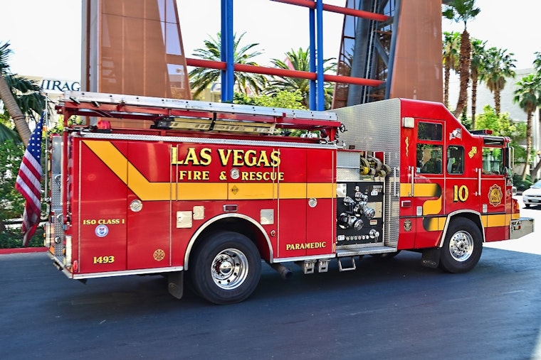 Crane Truck Erupts In Flames, Turns Vegas Spaghetti Bowl Into Rush-Hour Parking Lot