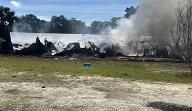 Crystal River Honey Plant Blown Apart in Morning Inferno