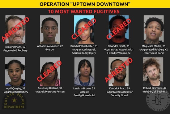 Dallas Cops Launch Uptown Downtown Dragnet For City’s 10 Most Wanted