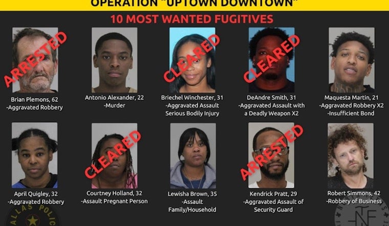 Dallas Cops Launch Uptown Downtown Dragnet For City’s 10 Most Wanted