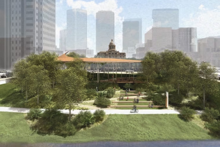 Downtown Houston’s New Bayou Park Will Not Let The City Forget