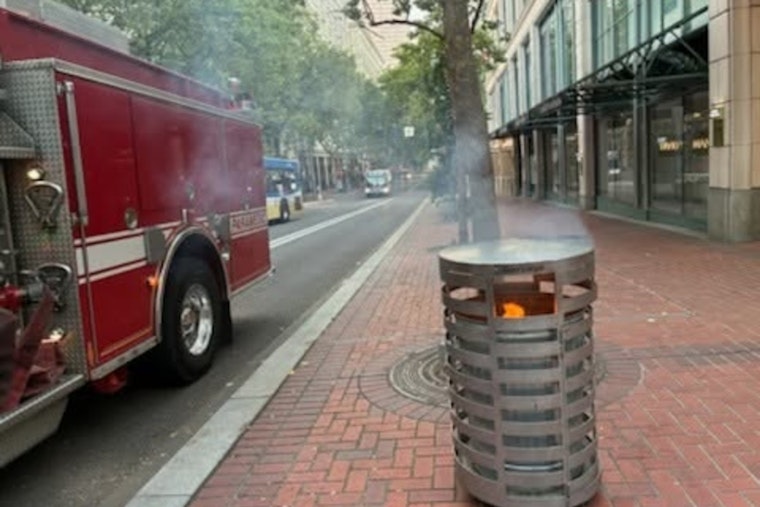 Downtown Portland Trash Can Fire Spree Ends With Quiet Arrest
