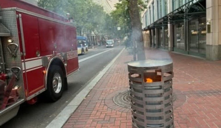 Downtown Portland Trash Can Fire Spree Ends With Quiet Arrest