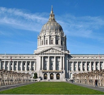 Downtown Sky Goes Full Sci-Fi as 7x7 Laser Grid Takes Over Civic Center