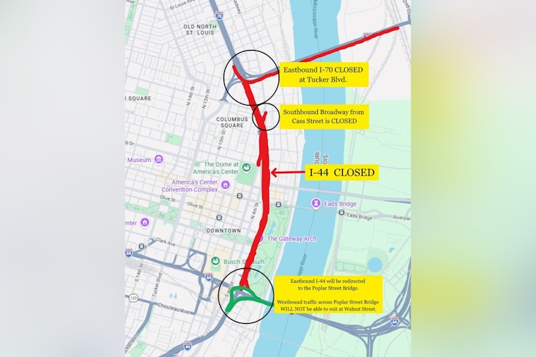 Downtown St. Louis Ramp Turns Into 20-Foot Monster Sinkhole
