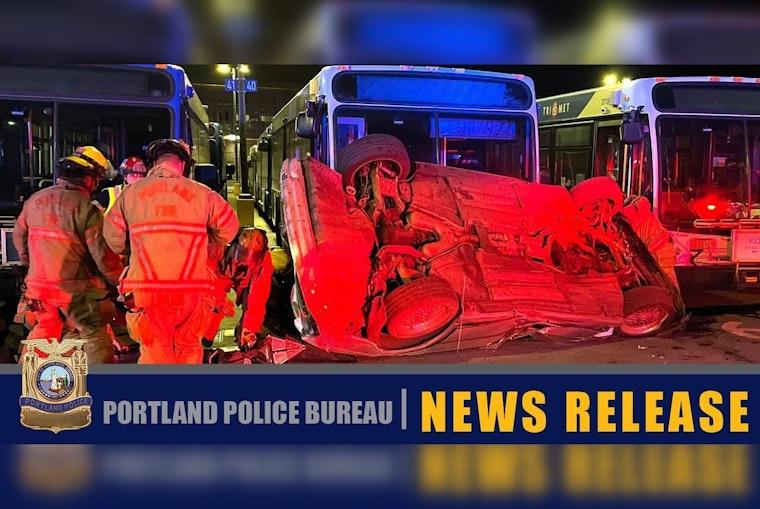 Teen BMW Driver Slams Into TriMet Bus After Wild I-205 Rollover
