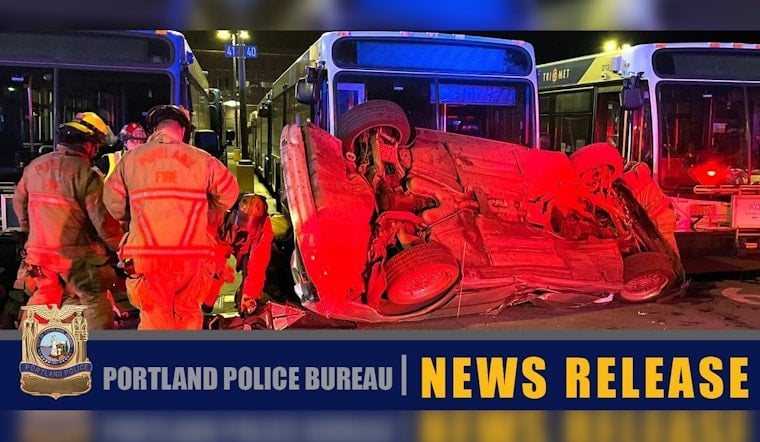 Teen BMW Driver Slams Into TriMet Bus After Wild I-205 Rollover