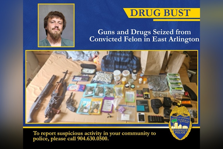 East Arlington Felon Busted After Cops Seize Guns, Ammo And Drugs