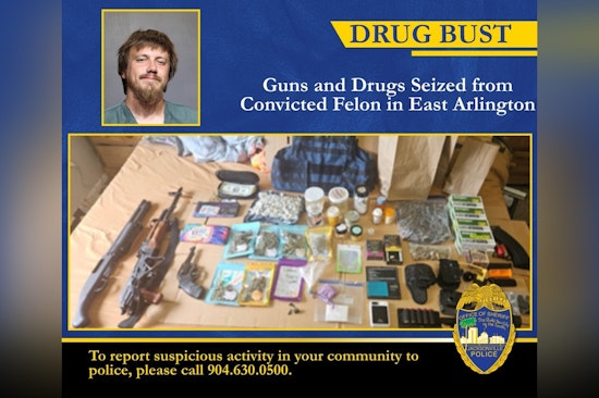 East Arlington Felon Busted After Cops Seize Guns, Ammo And Drugs