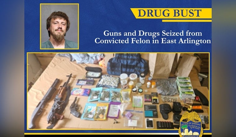 East Arlington Felon Busted After Cops Seize Guns, Ammo And Drugs