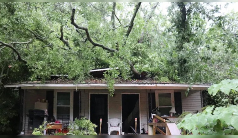 Giant Oak Crushes LaGrange Home, Traps Man In Bedroom