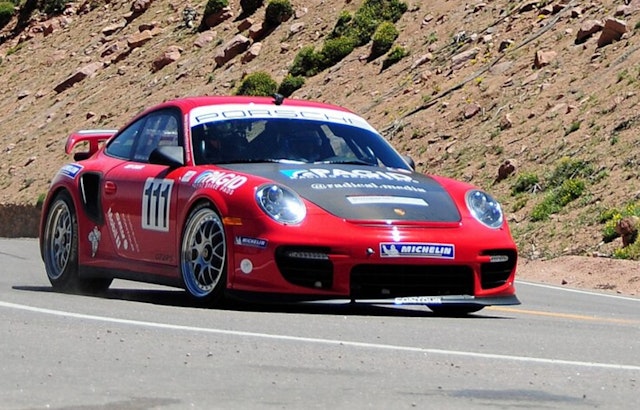 Golden Racer Cheats Disaster In High-Speed Pikes Peak Crash