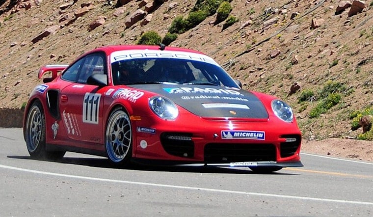 Golden Racer Cheats Disaster In High-Speed Pikes Peak Crash