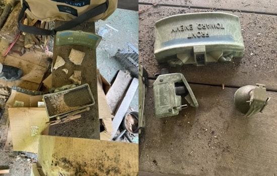 Grenades And Mines Stash Rocks Quiet Columbia Station Street