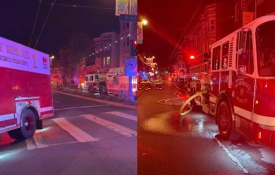 Grove Street Blaze Snarls Traffic As San Francisco Firefighters Lock Down Block