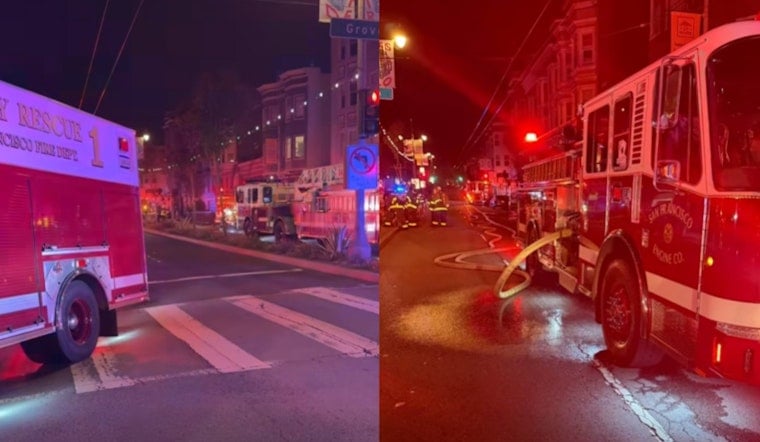 Grove Street Blaze Snarls Traffic As San Francisco Firefighters Lock Down Block