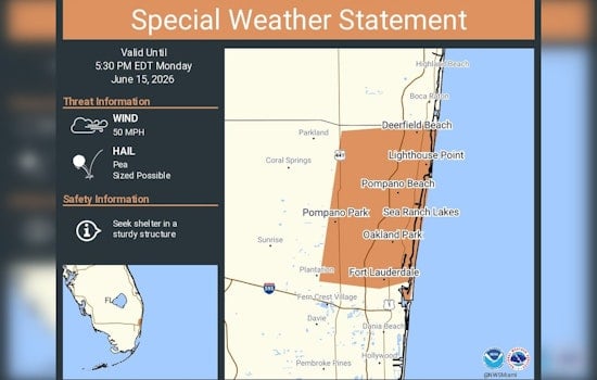 Hail And 50-MPH Gusts Take Aim At Fort Lauderdale, NWS Warns