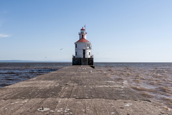 Harbor In The Dark After Brazen Wisconsin Point Lighthouse Heist