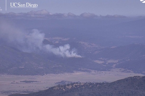 Highway 79 Shuts Down As Brush Fire Chars Hills Near Santa Ysabel