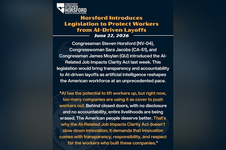 Horsford To Bosses: Tell Vegas Workers When AI Steals Their Jobs