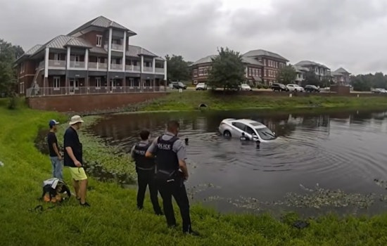 ‘Human Chain’ Heroes Haul Woman From Sinking Car In Chantilly Pond