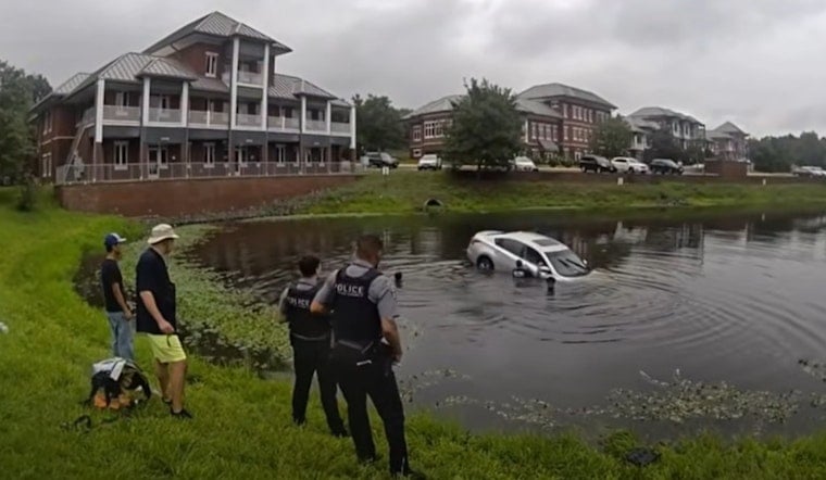 ‘Human Chain’ Heroes Haul Woman From Sinking Car In Chantilly Pond