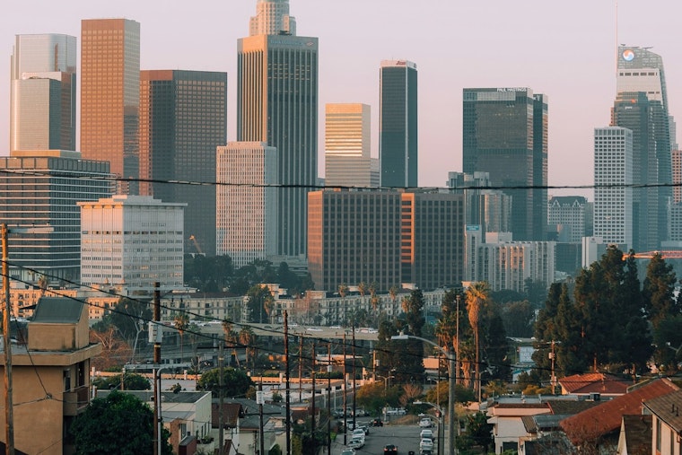 June Gloom Clings To Downtown L.A. As Afternoon Winds Kick Up