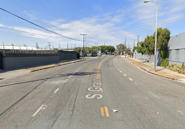 LAFD Responds To Railroad Car Fire In Boyle Heights