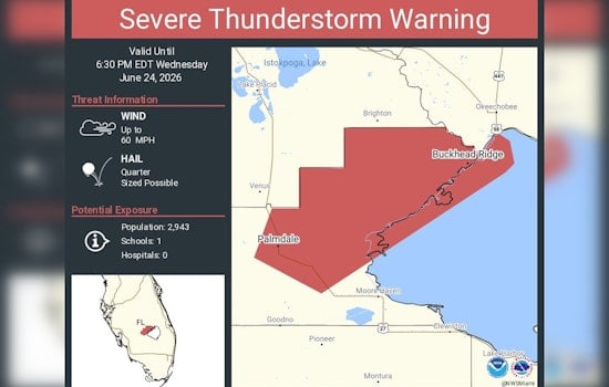 Lake Okeechobee Towns Braced As Severe Storm Warning Slams Buckhead Ridge, Palmdale, Clewiston