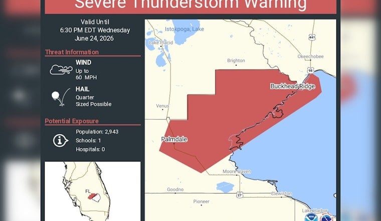 Lake Okeechobee Towns Braced As Severe Storm Warning Slams Buckhead Ridge, Palmdale, Clewiston