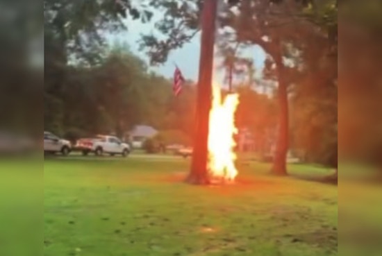 Lightning Blast Turns Slidell Gas Line Into Roaring Fire Column