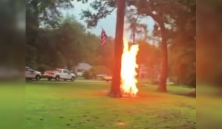 Lightning Blast Turns Slidell Gas Line Into Roaring Fire Column