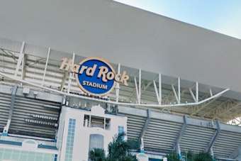 Metal Cabana Goes Airborne, Slams Into Packed Pool at Hard Rock Stadium
